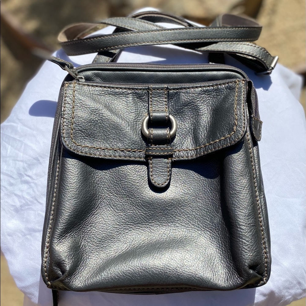 NW Fossil Leather Crossbody Bag Sz 9”X8”